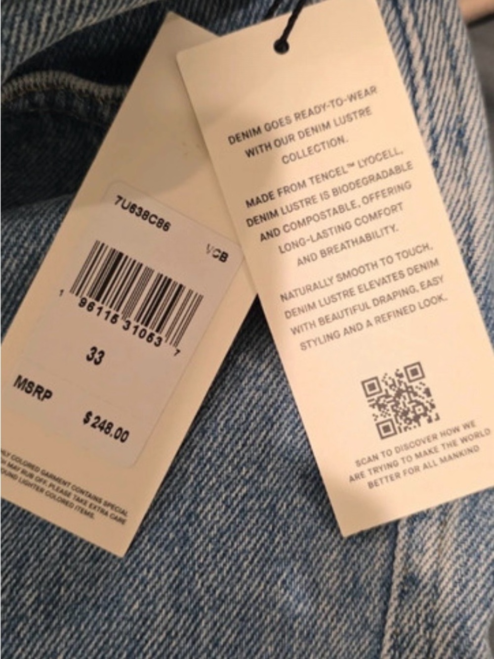 7 For All Mankind Light Blue Denim Jeans